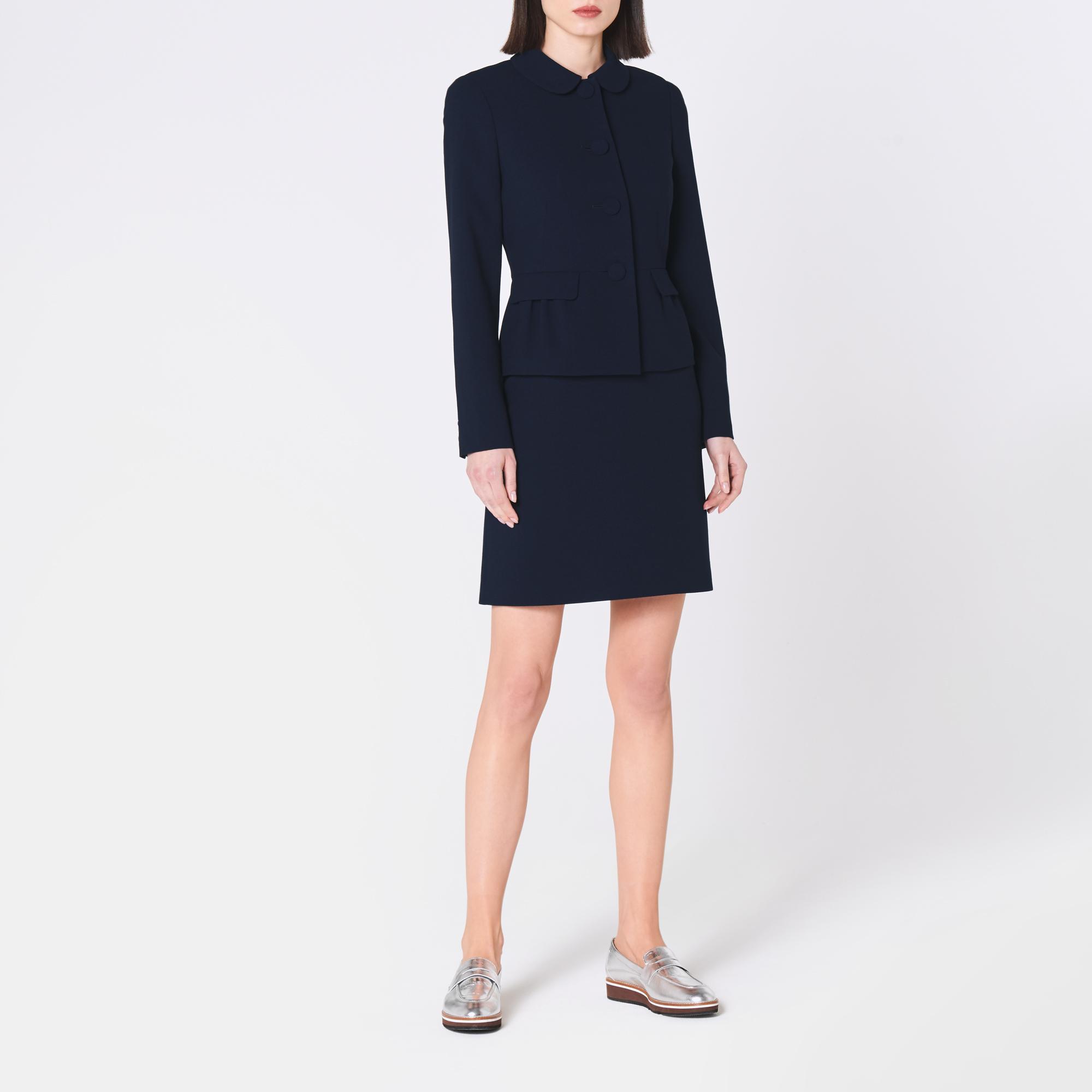 L.K.Bennett Nolan Navy Peplum Jacket, Midnight