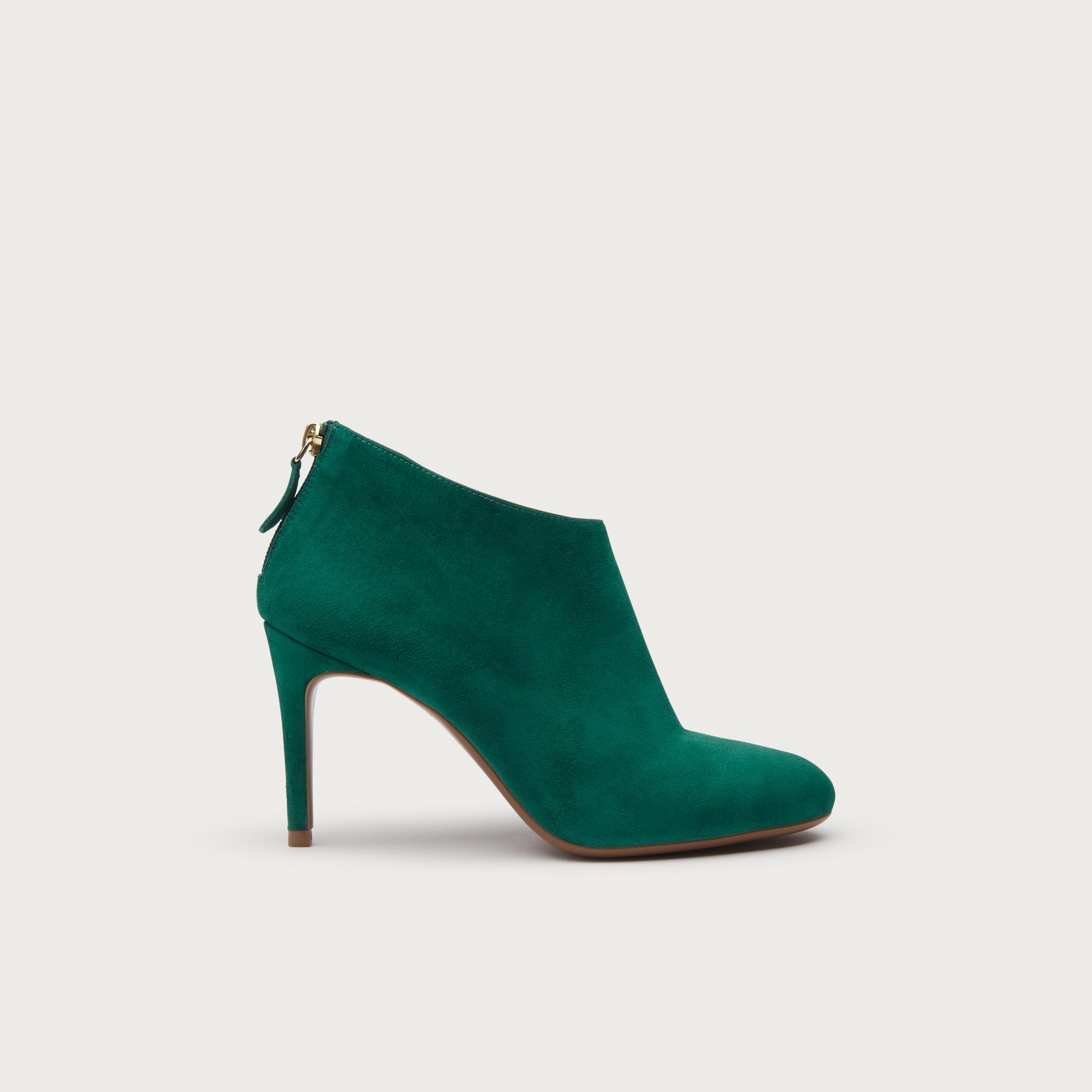 Emily Green Suede Ankle Boots