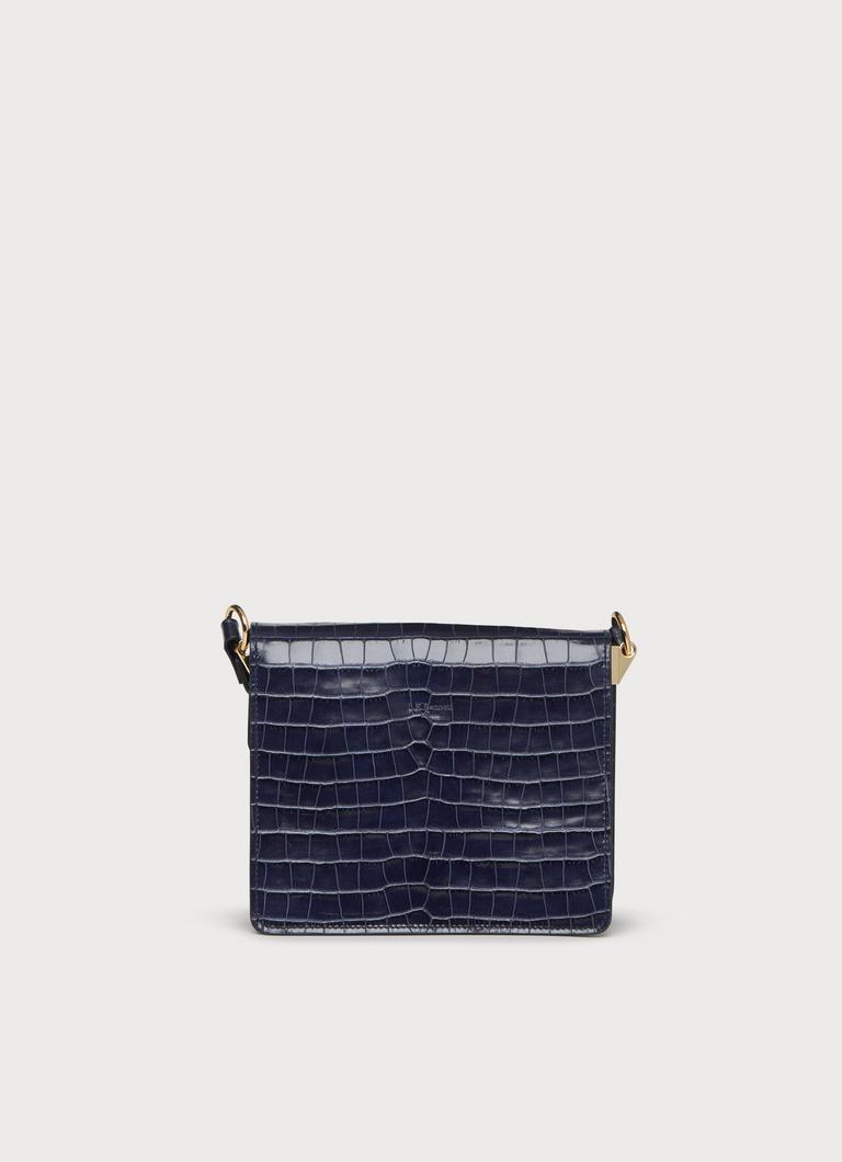 Navy croc clutch bag sales