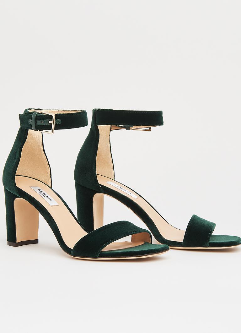 Nora Green Velvet Sandals Shoes1