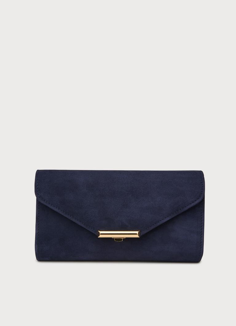 Cheap navy top clutch bag
