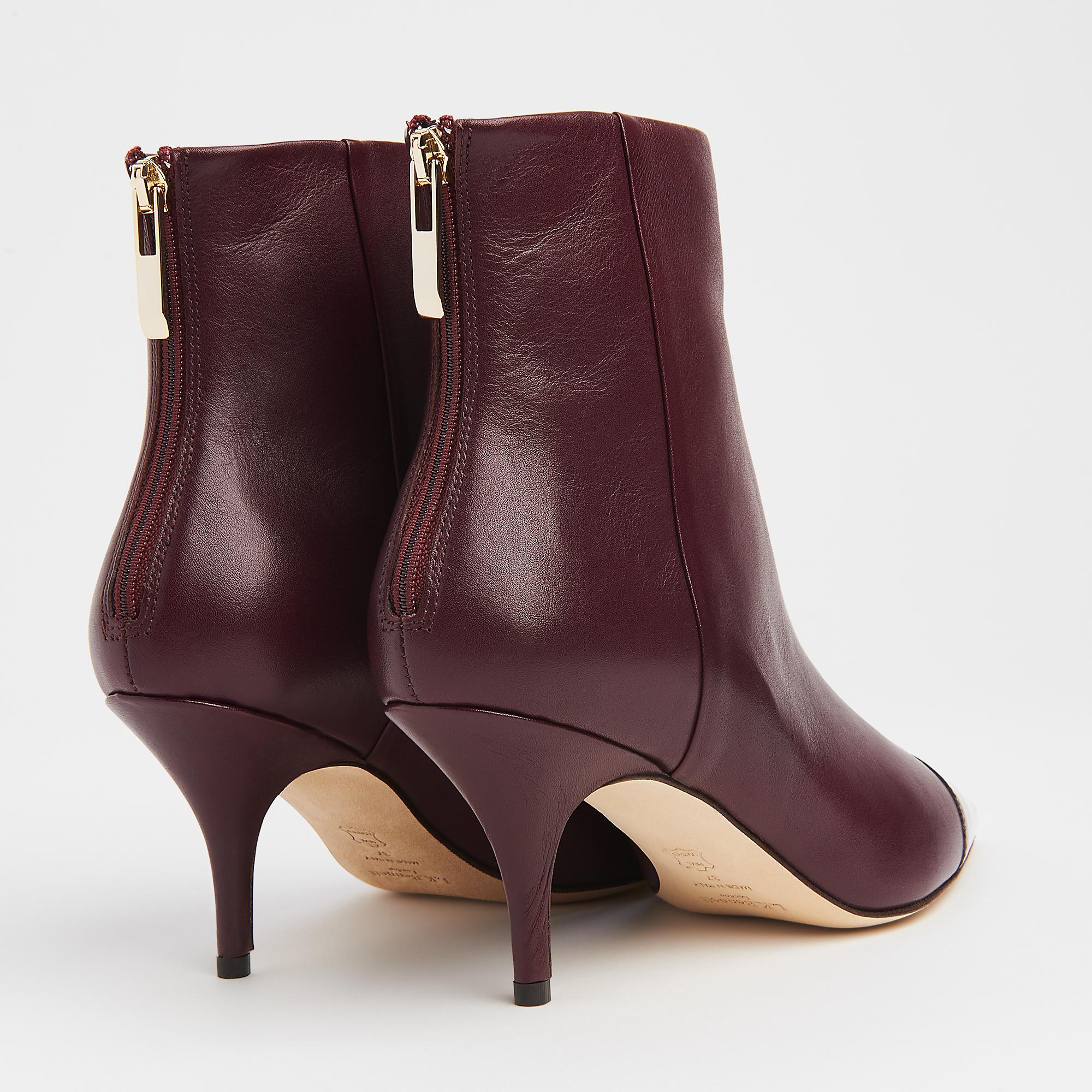 wine red booties