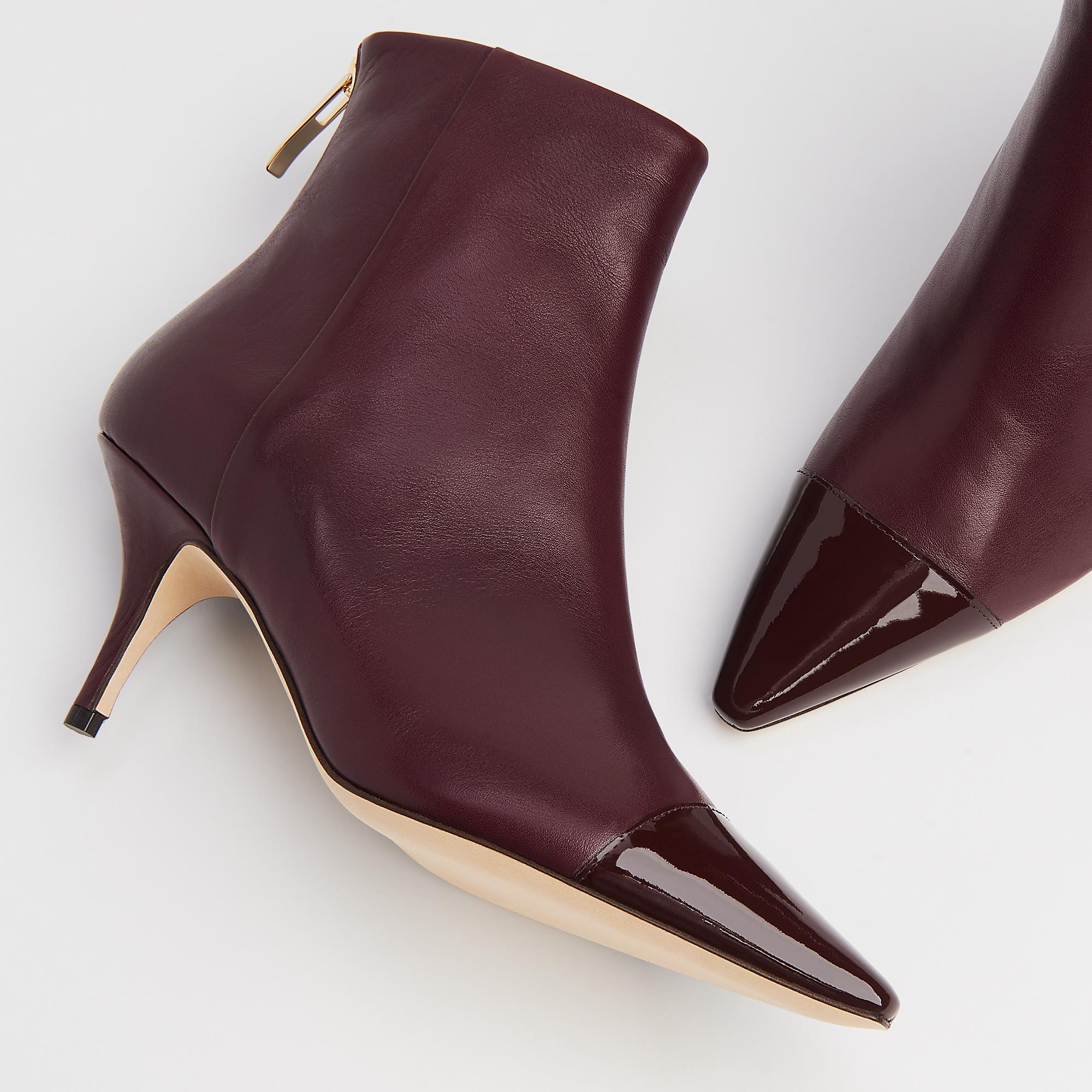 wine red ankle boots