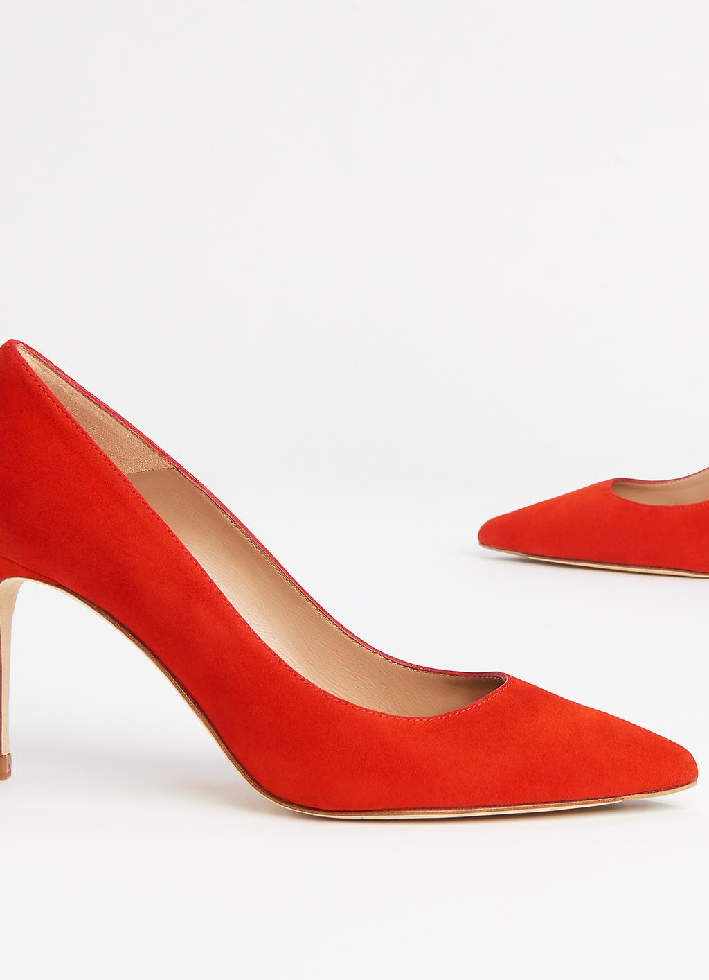 Floret Scarlet Suede Courts | Shoes | L.K.Bennett