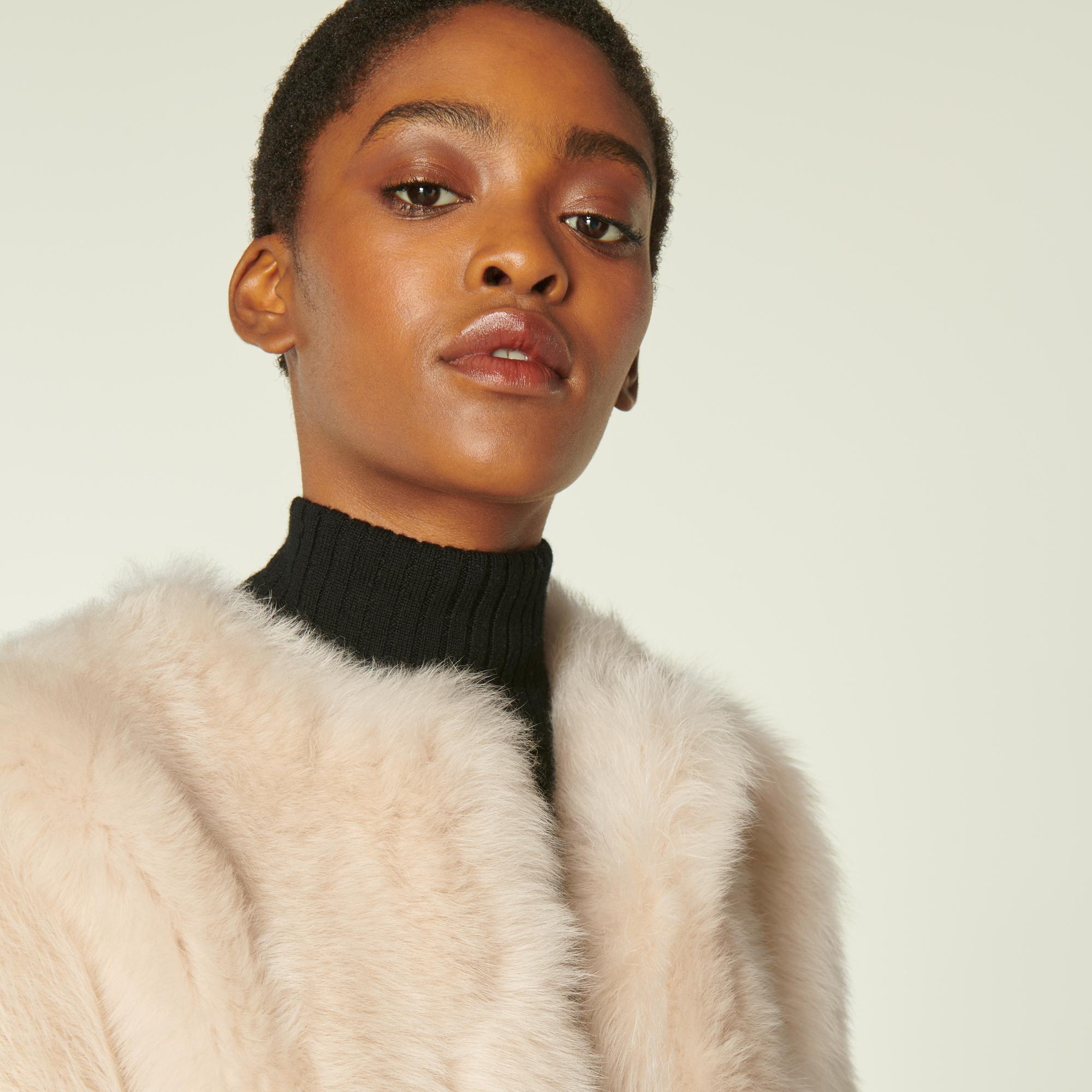 Noor Ivory Sheepskin Coat | Clothing | L.K.Bennett