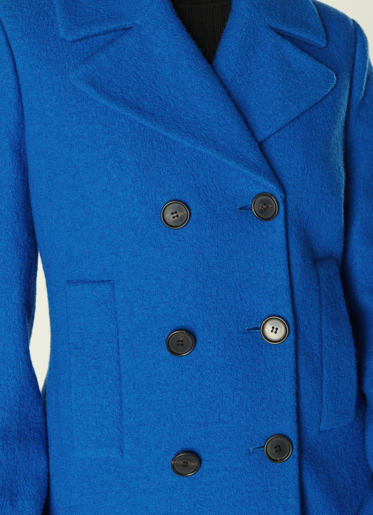 electric blue wool coat