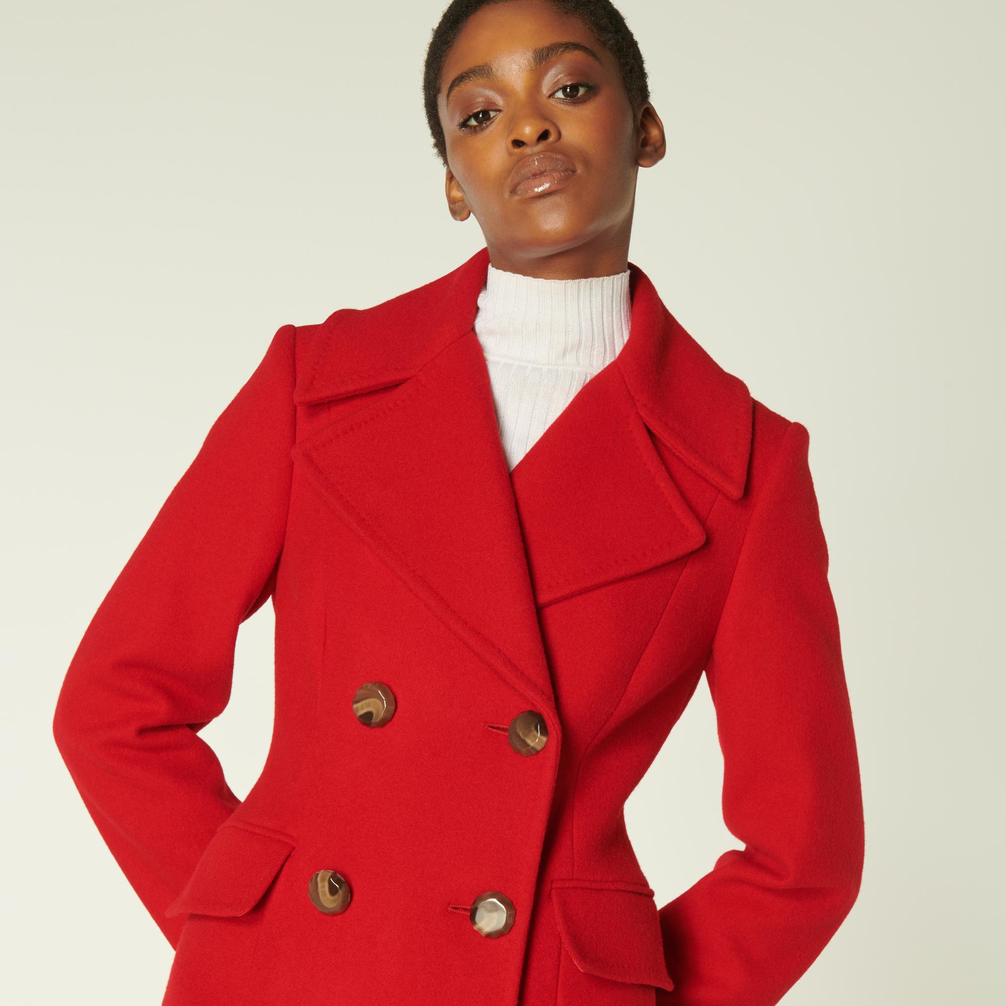 wool jacket red