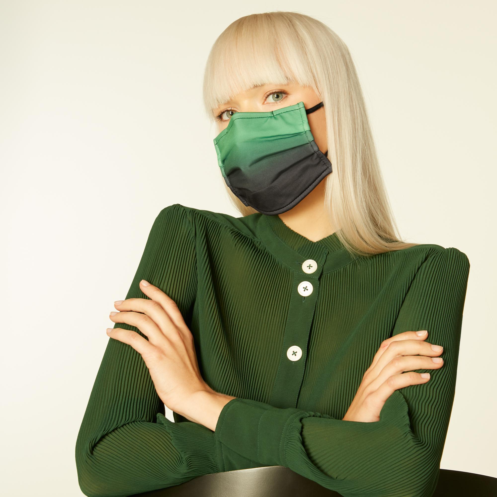 Ombré Green Graduated Face Mask