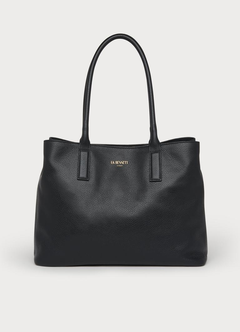 Lillian Black Leather Tote Bag With Compartments LK Bennett