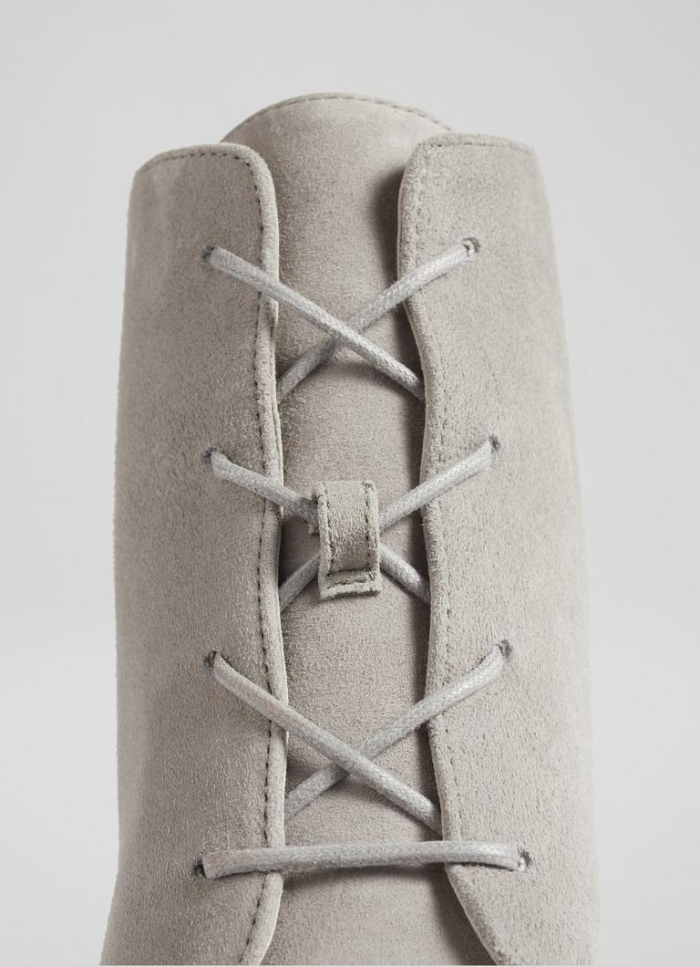 Ladies grey lace up ankle boots shop