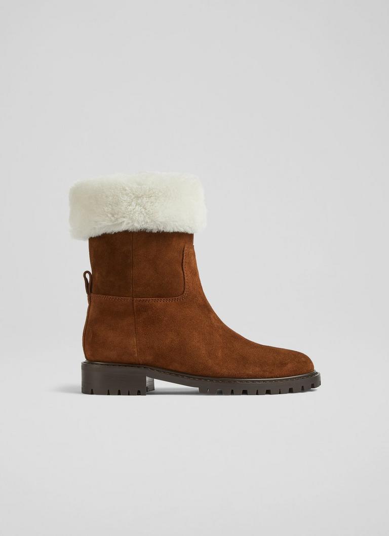 Shearling boots deals sale