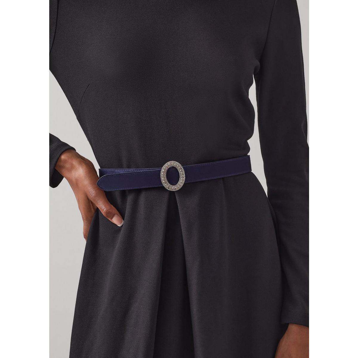 Van Laack Navy Leather Belt - TandTDevelopment