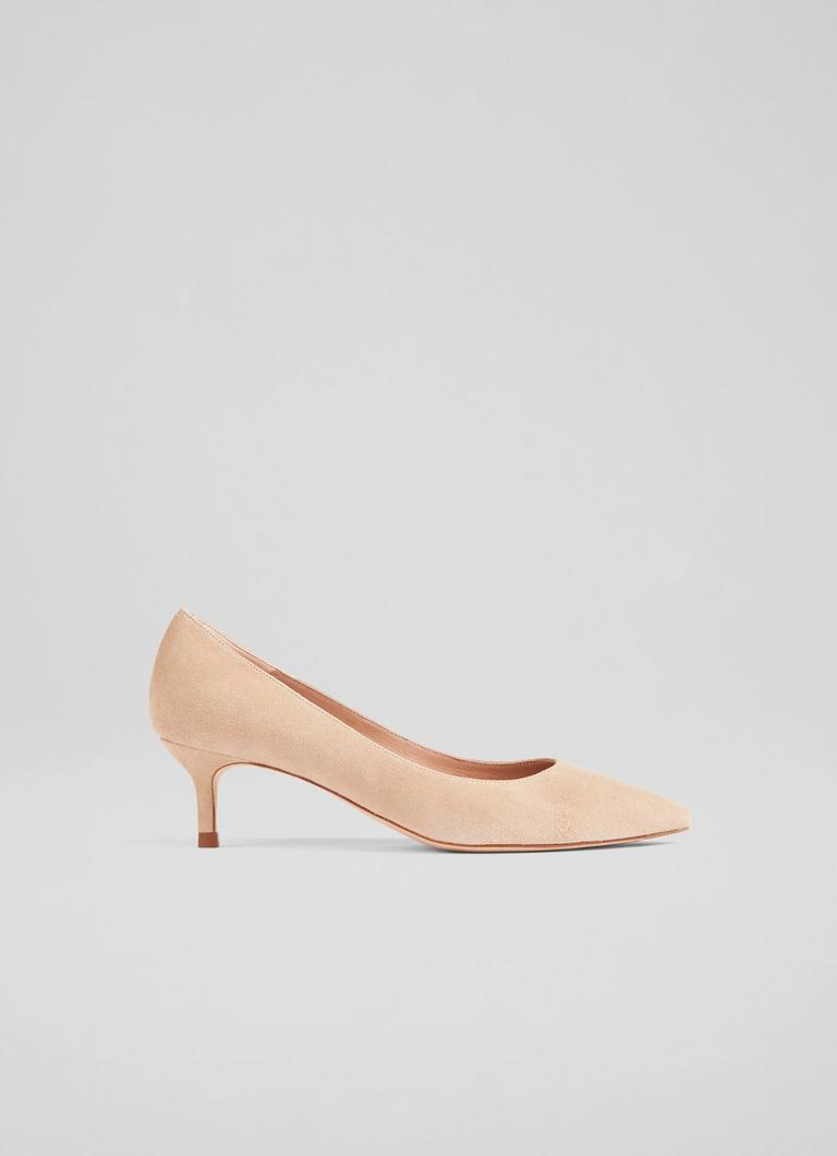 Pale pink 2025 suede heels
