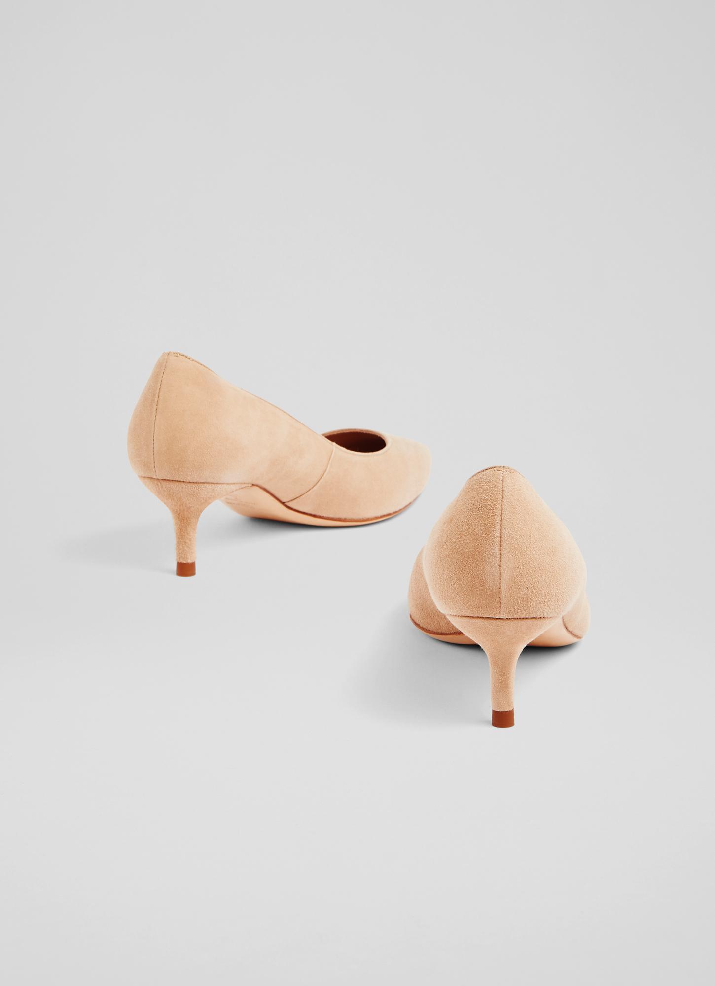 nude suede courts