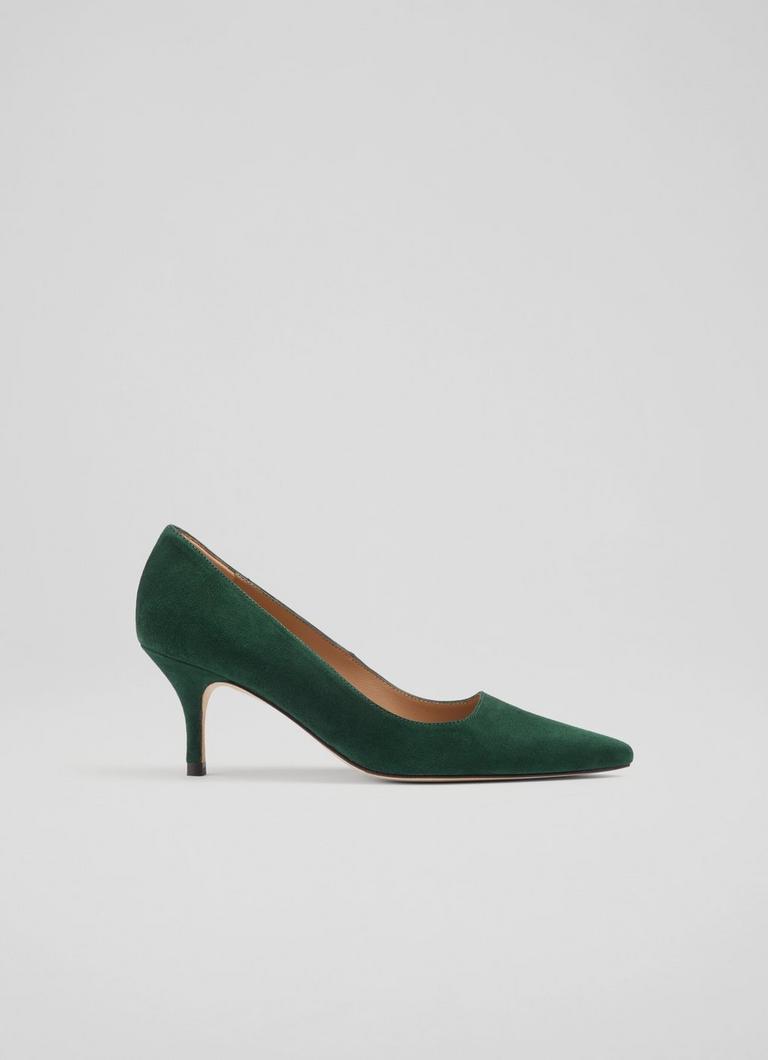 Dark green kitten heels hotsell