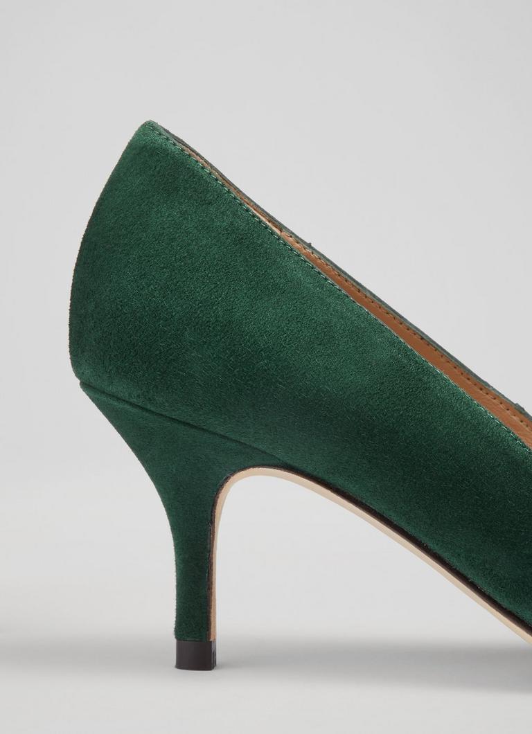Dark green kitten heels hotsell