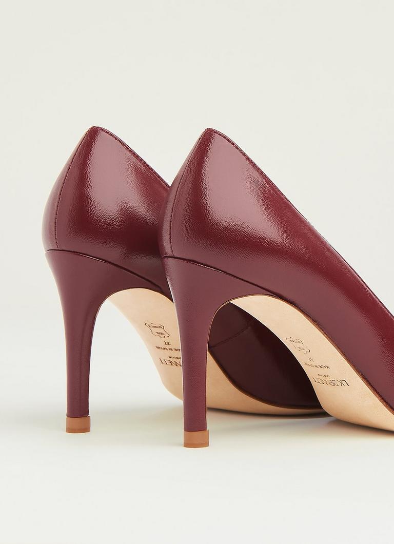 Dark red court shoes uk Clearance
