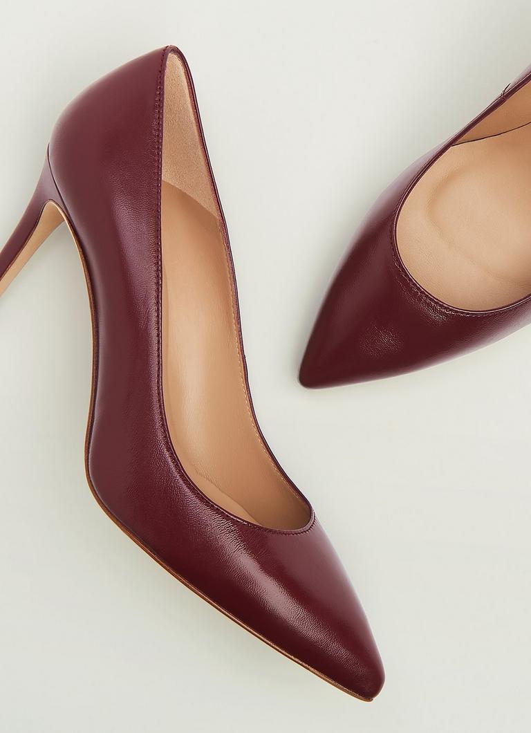 Dark red court shoes uk Clearance
