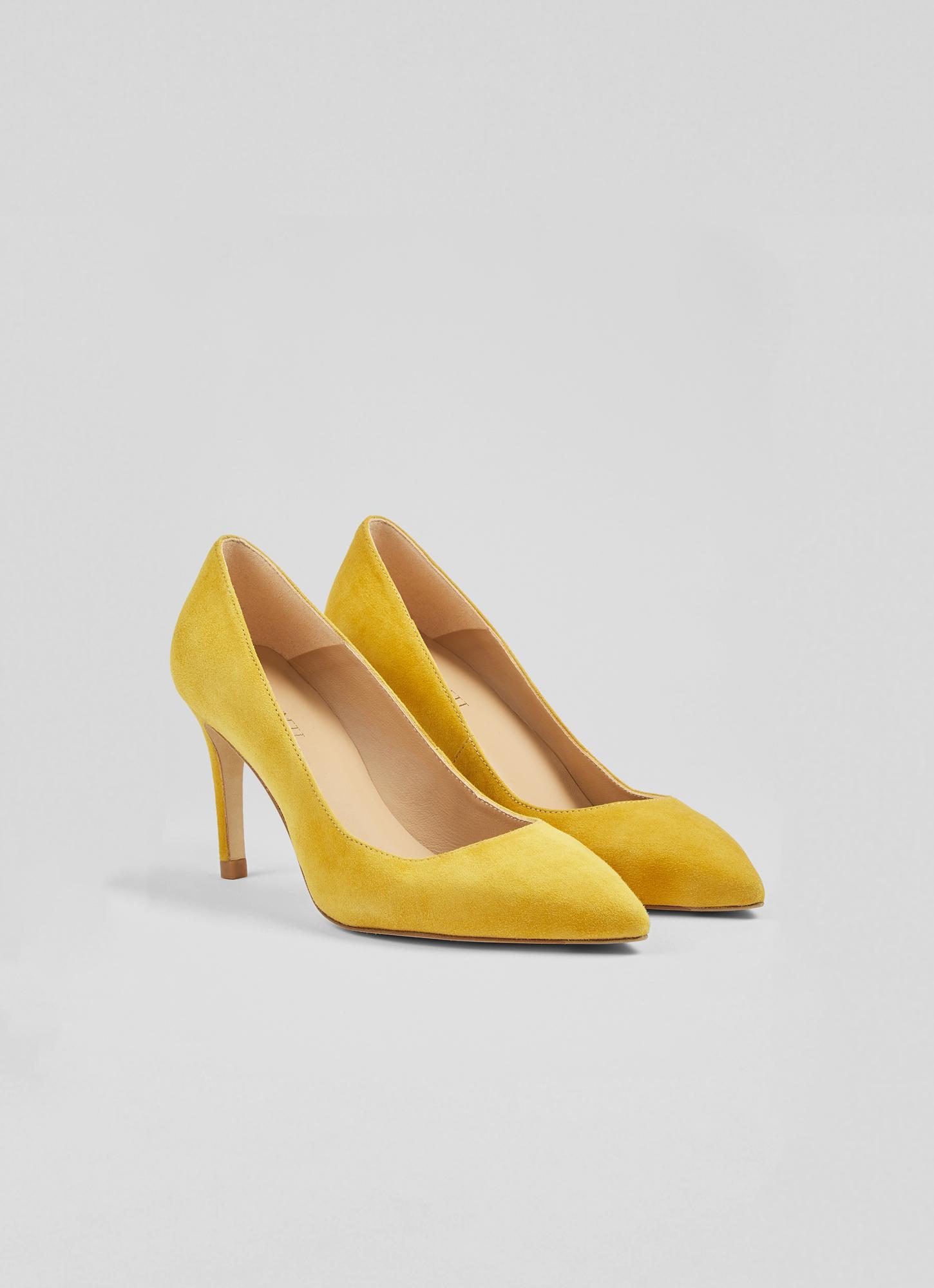 yellow court shoes wide fit