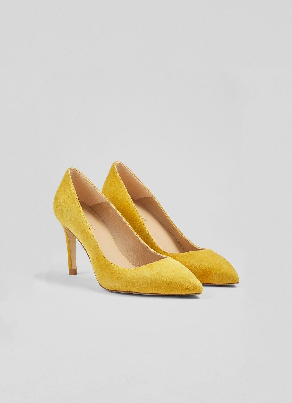 Yellow Suede Court Shoes | atelier-yuwa.ciao.jp