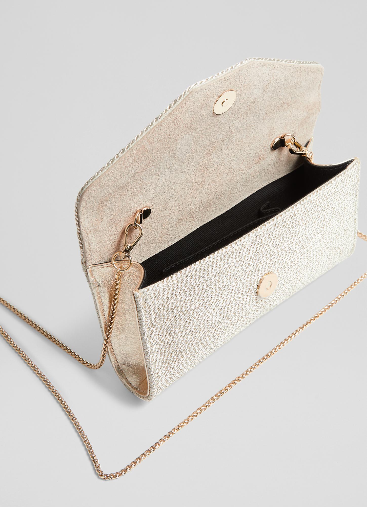 Lucia Soft Gold Rope Lurex Clutch | Handbags | L.K.Bennett