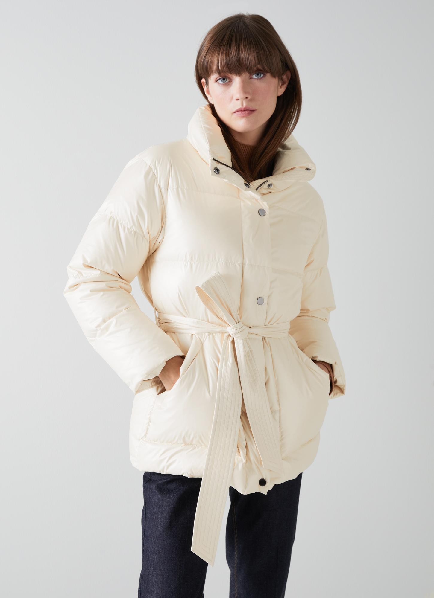 Morzine Cream Polyester Coat Clothing