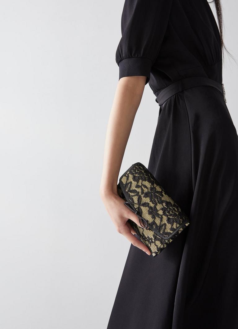 Dena Black Lace Clutch The Archive Sale L.K.Bennett London