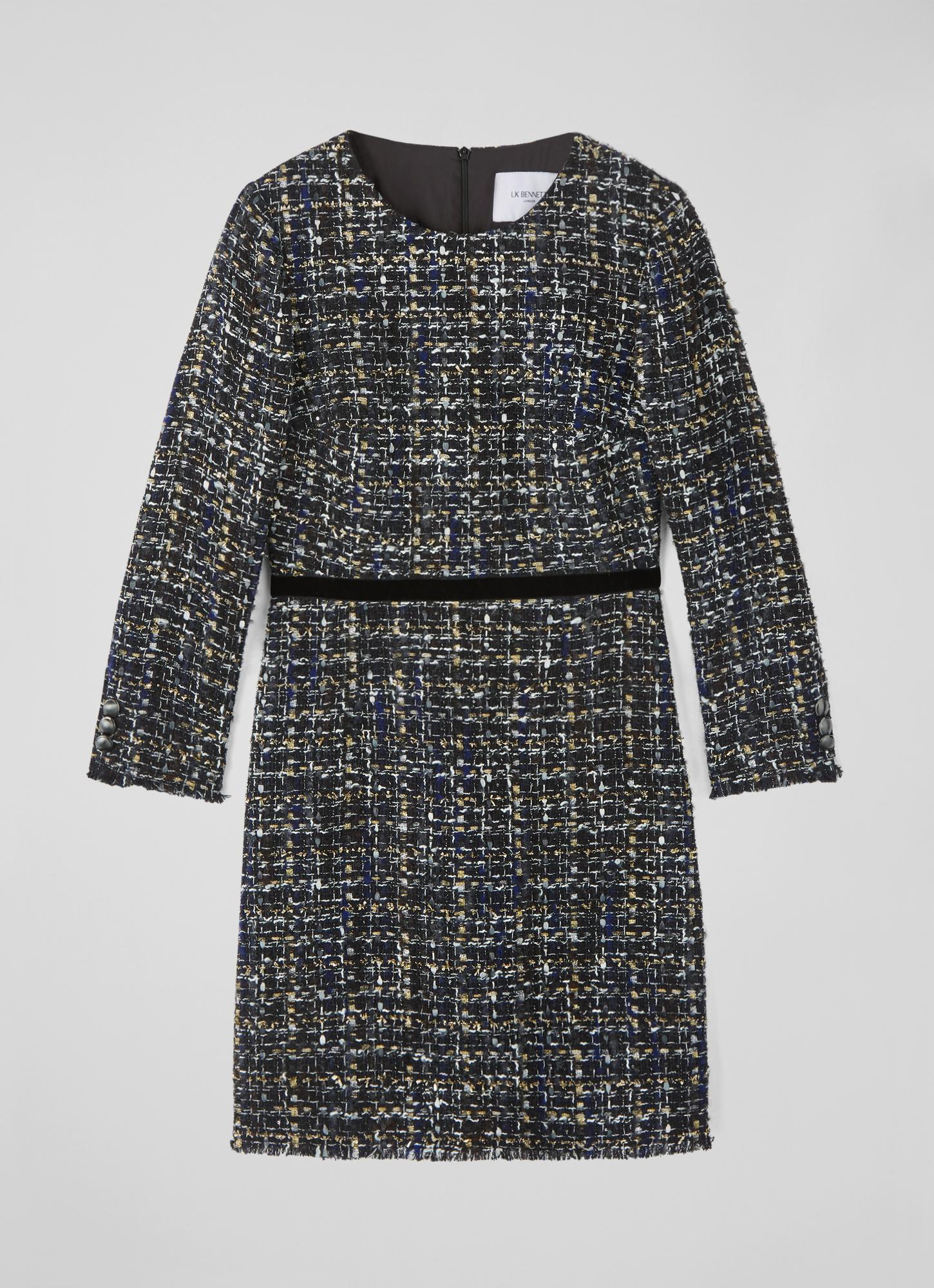 princess polly baby blue dress Tilly Tweed Dress Black