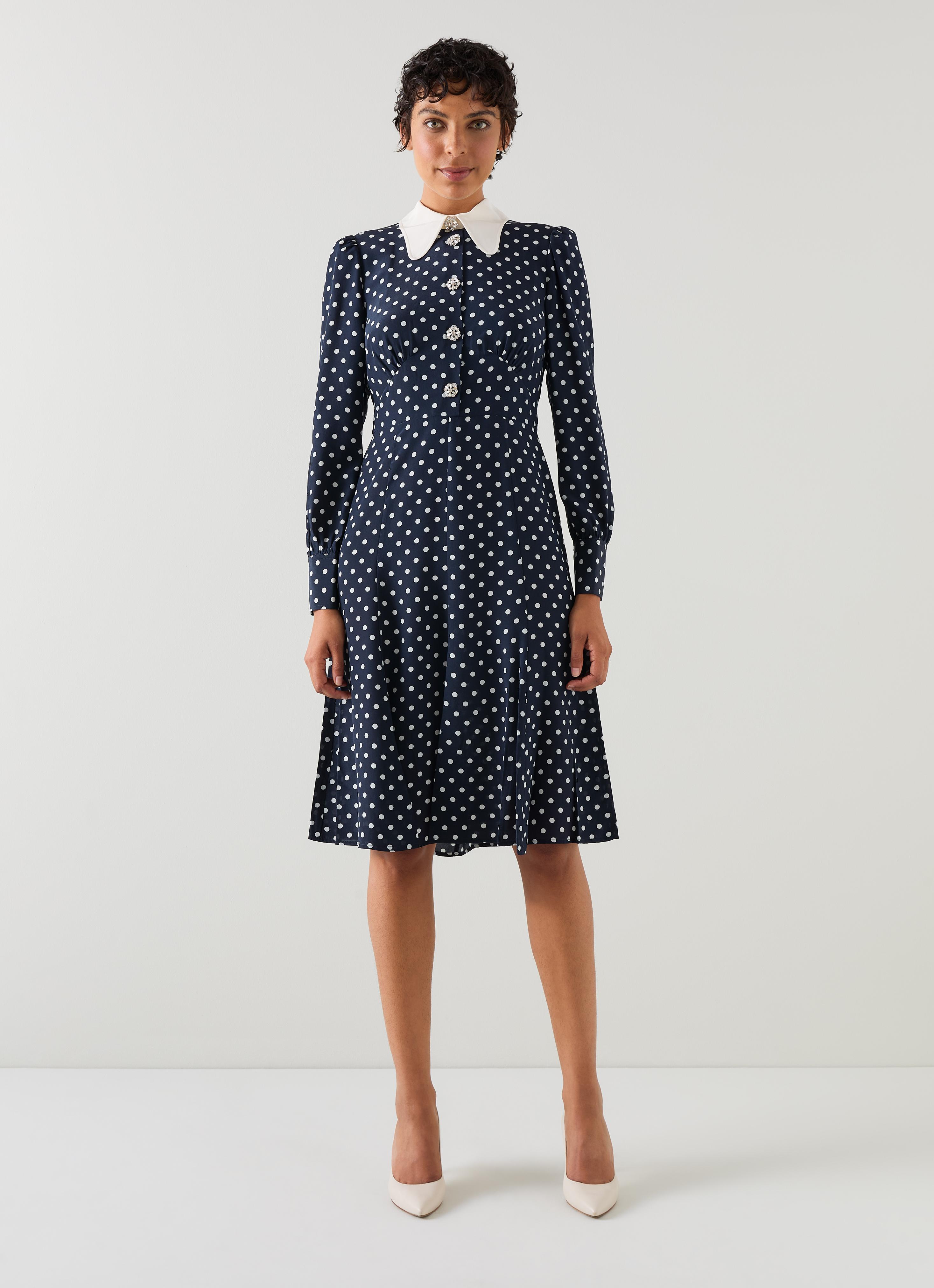 Next blue best sale polka dot dress