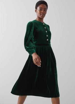 Sigrid Green Silk Dress