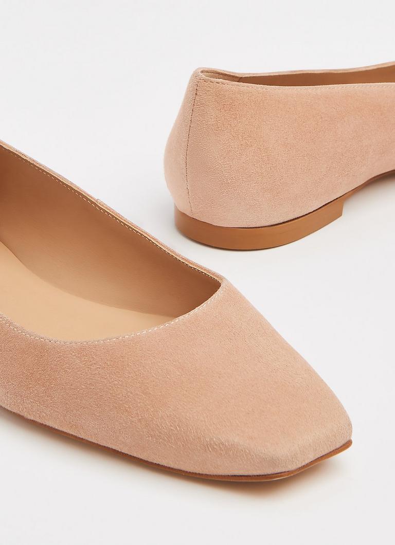 Phyllis Pink Suede Flats Shoes L.K.Bennett