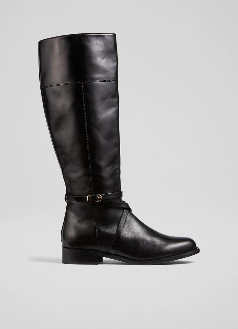 Bonnie Black Leather Riding Boots The Archive Sale L.K.Bennett