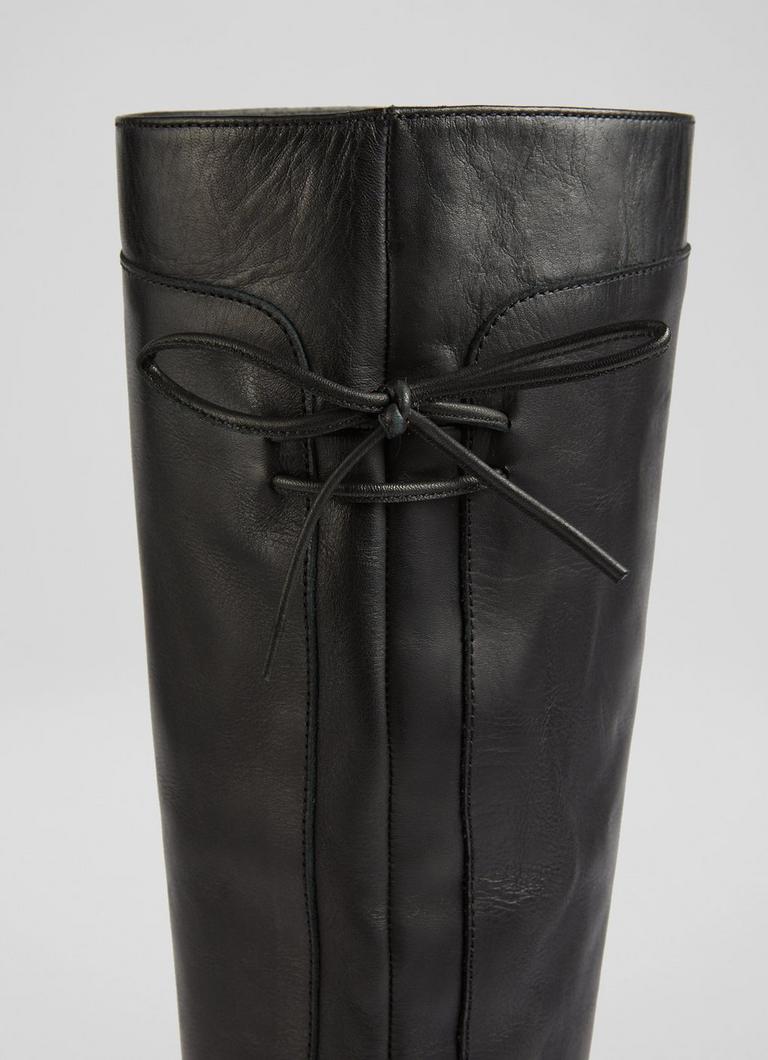 Soft black 2025 leather booties