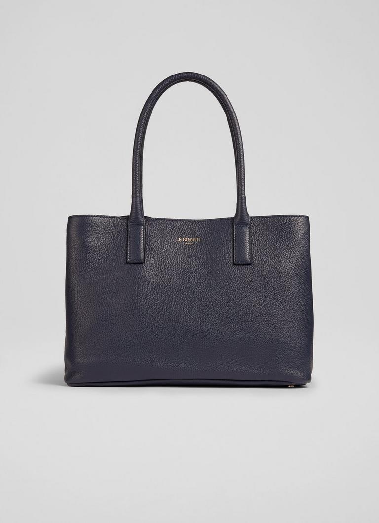Lillian Midnight Grainy Leather Tote Bag Tote Bags Handbags Collections L.K.Bennett London