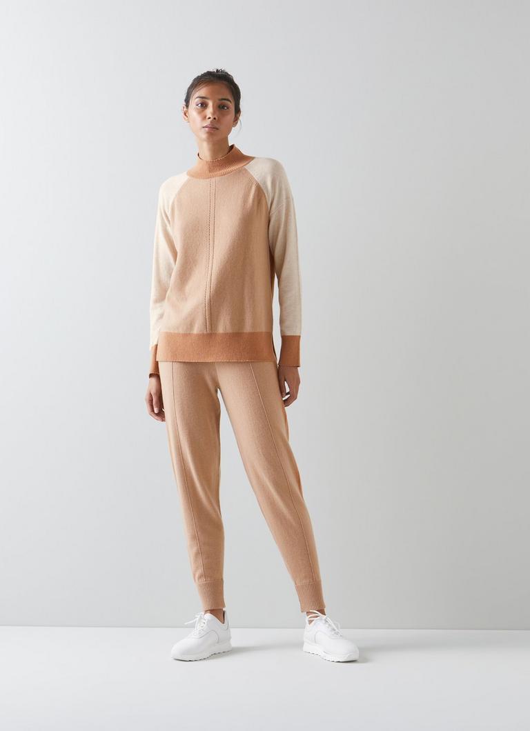 Bergen Cream and Camel Cashmere Joggers The Archive Sale L.K.Bennett London