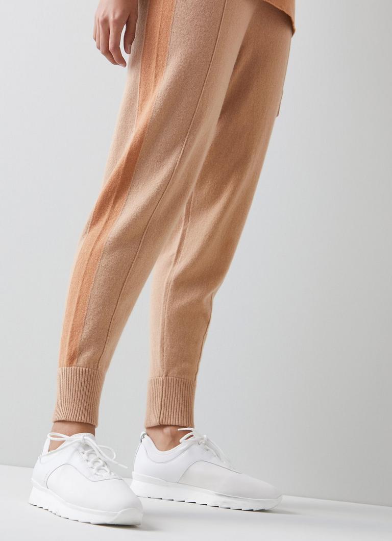Camel cashmere joggers sale