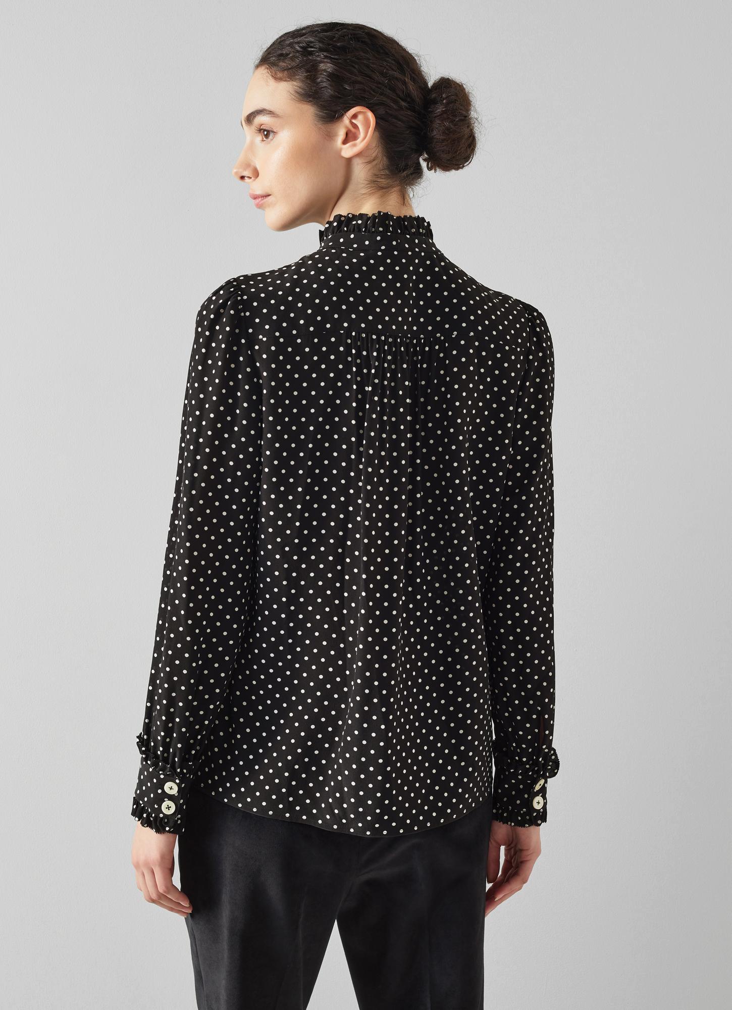 lk bennett polka dot blouse