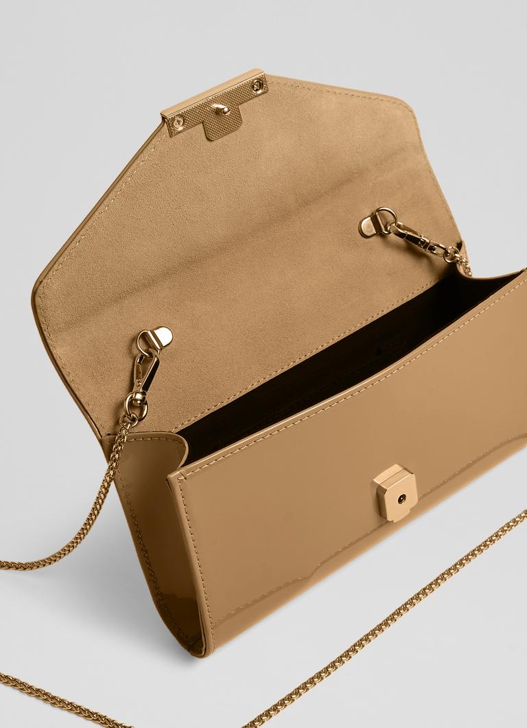 Beige 2025 leather clutch
