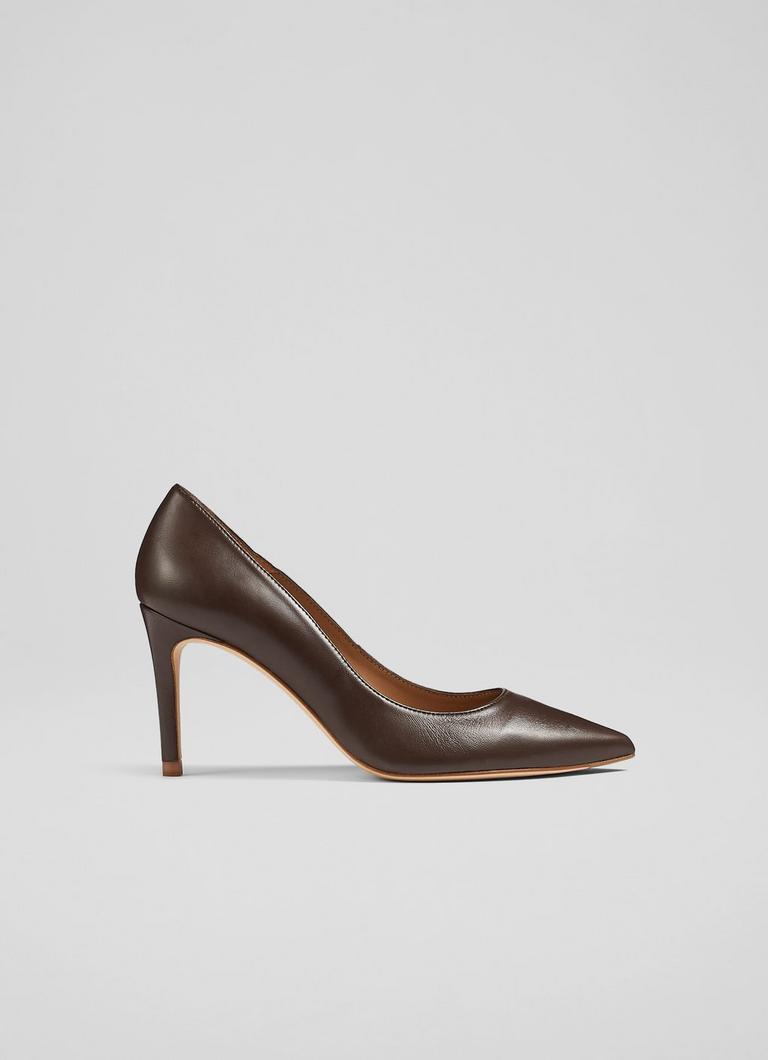 【LK BENNETT】Floret レザー ポインテッド トゥ コート Classic Floret Nude 5 Leather Pointed Courts | Shoes
