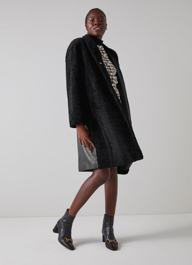 Lk bennett shearling coat online