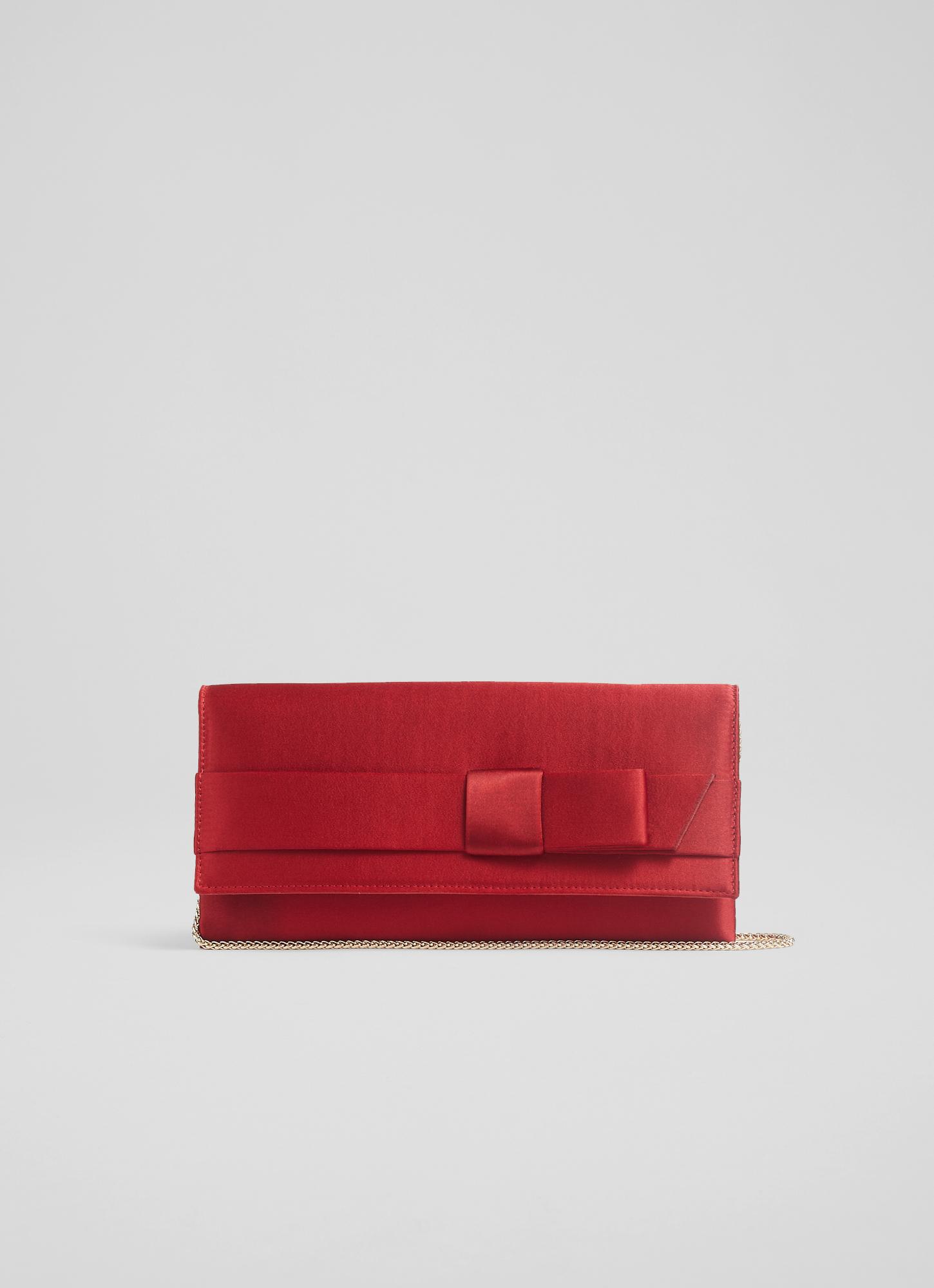 Red satin online bag