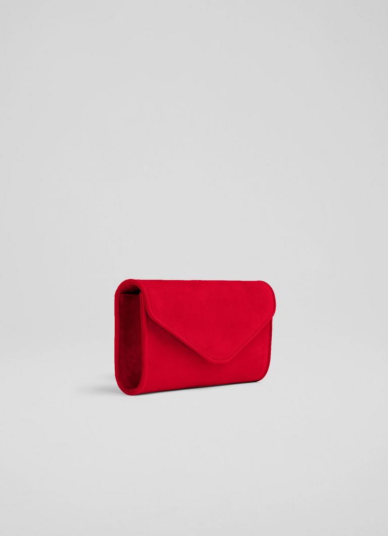 Dominica Red Suede Clutch Bag blackfriday L.K.Bennett London