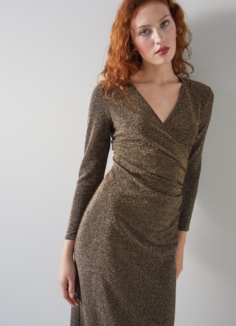 Lk bennett gold sequin dress online