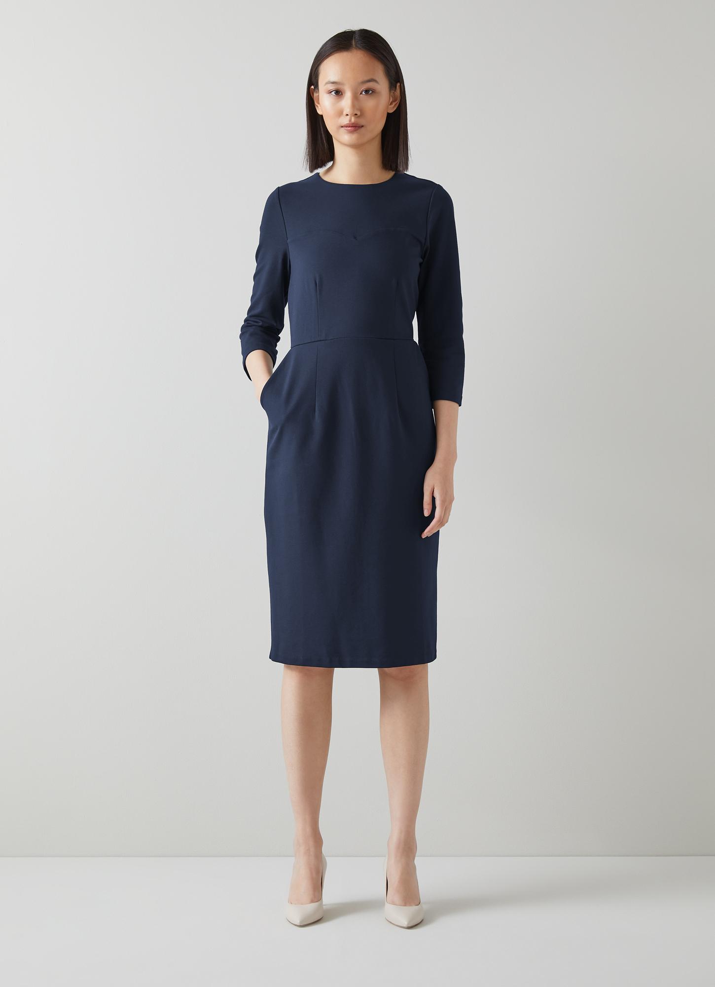 Elia Navy Jersey Shift Dress | Clothing | Sale | Collections