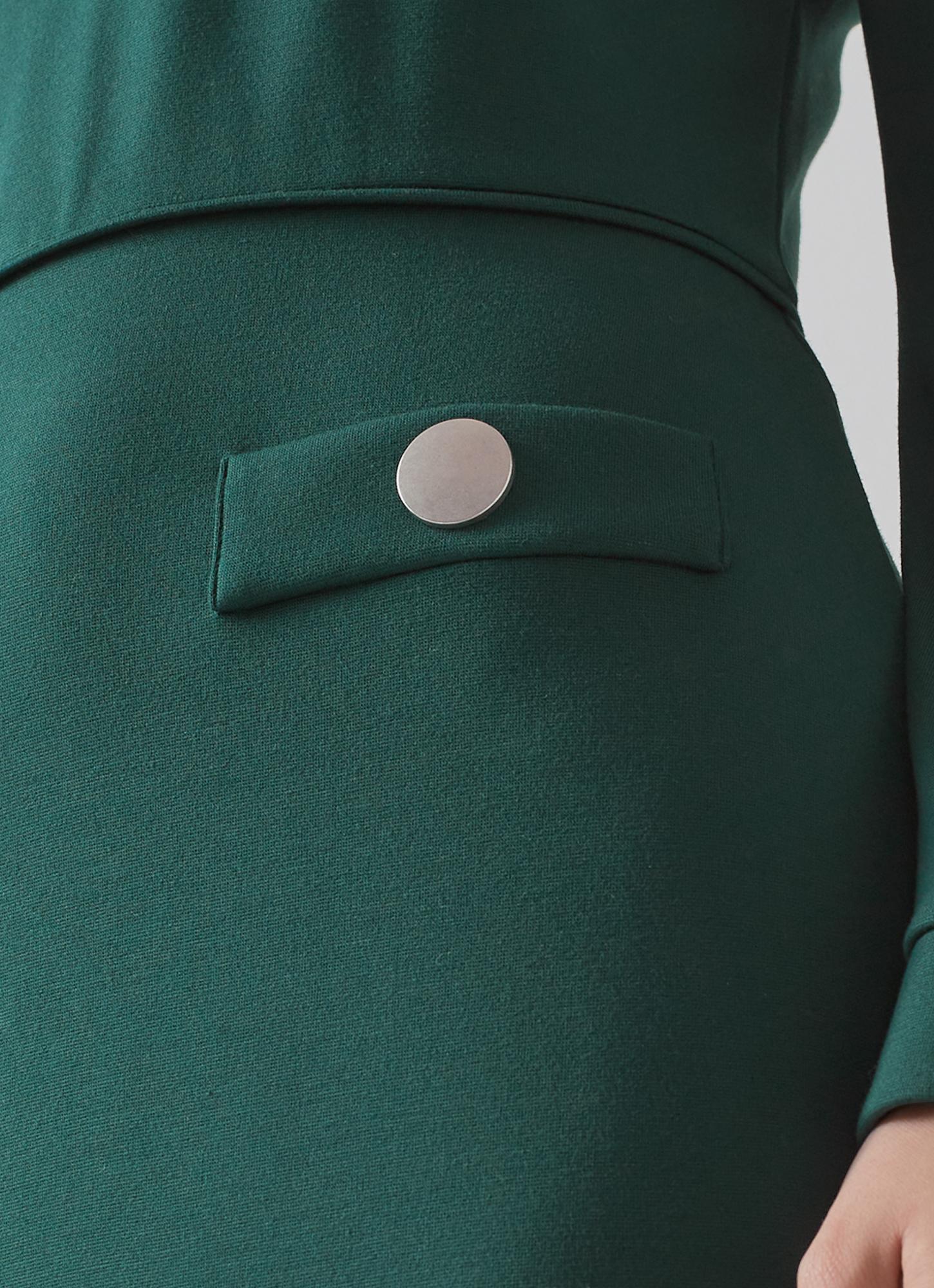 green emerald velvet dress Holly Knitted Shift Dress-Emerald Night
