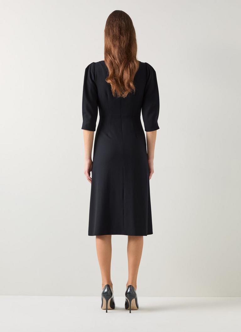 Black crepe dress uk hot sale