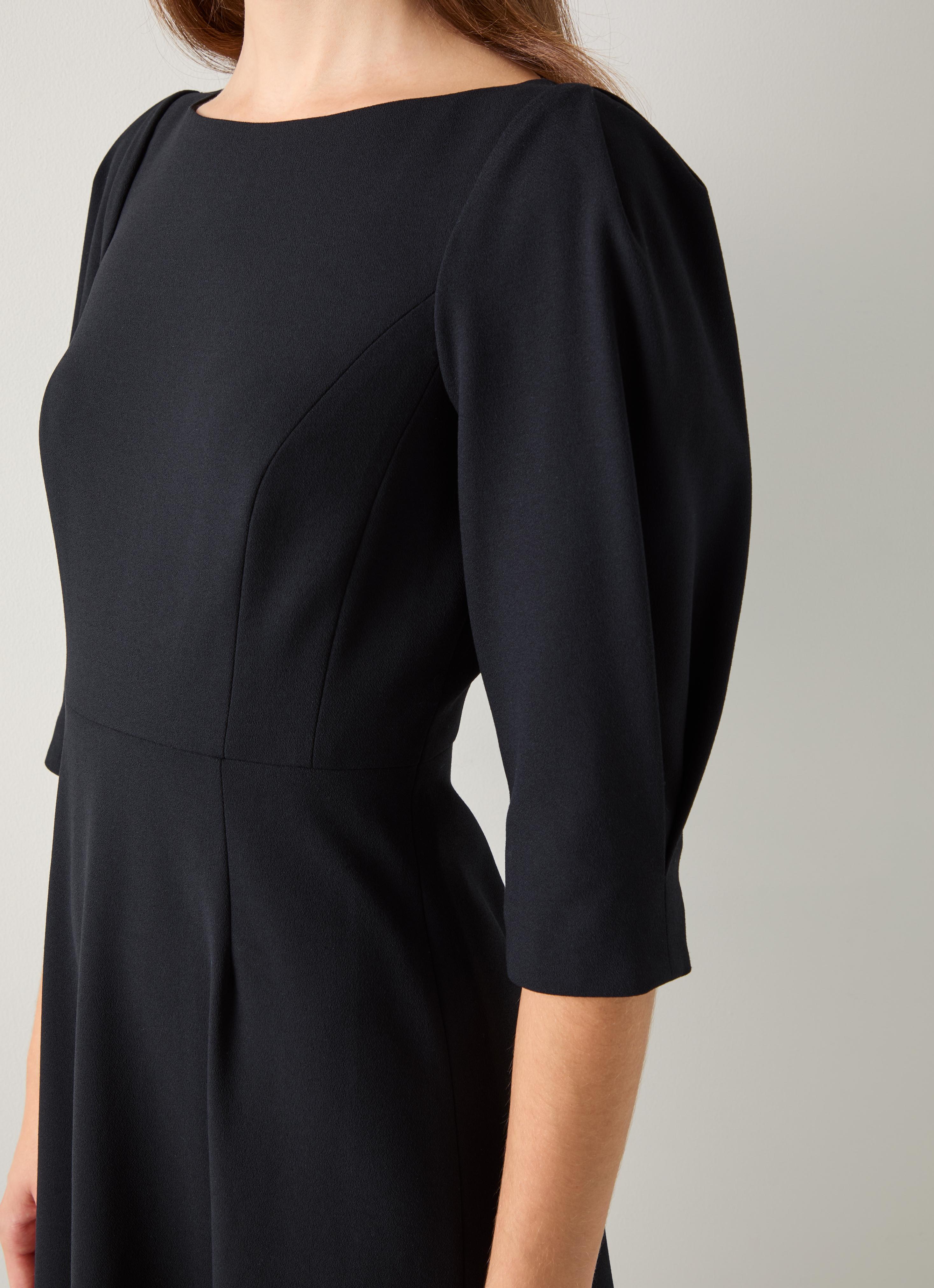 slim fit dress slacks Corset Fit & Flare Mini Dress - Black main image 1