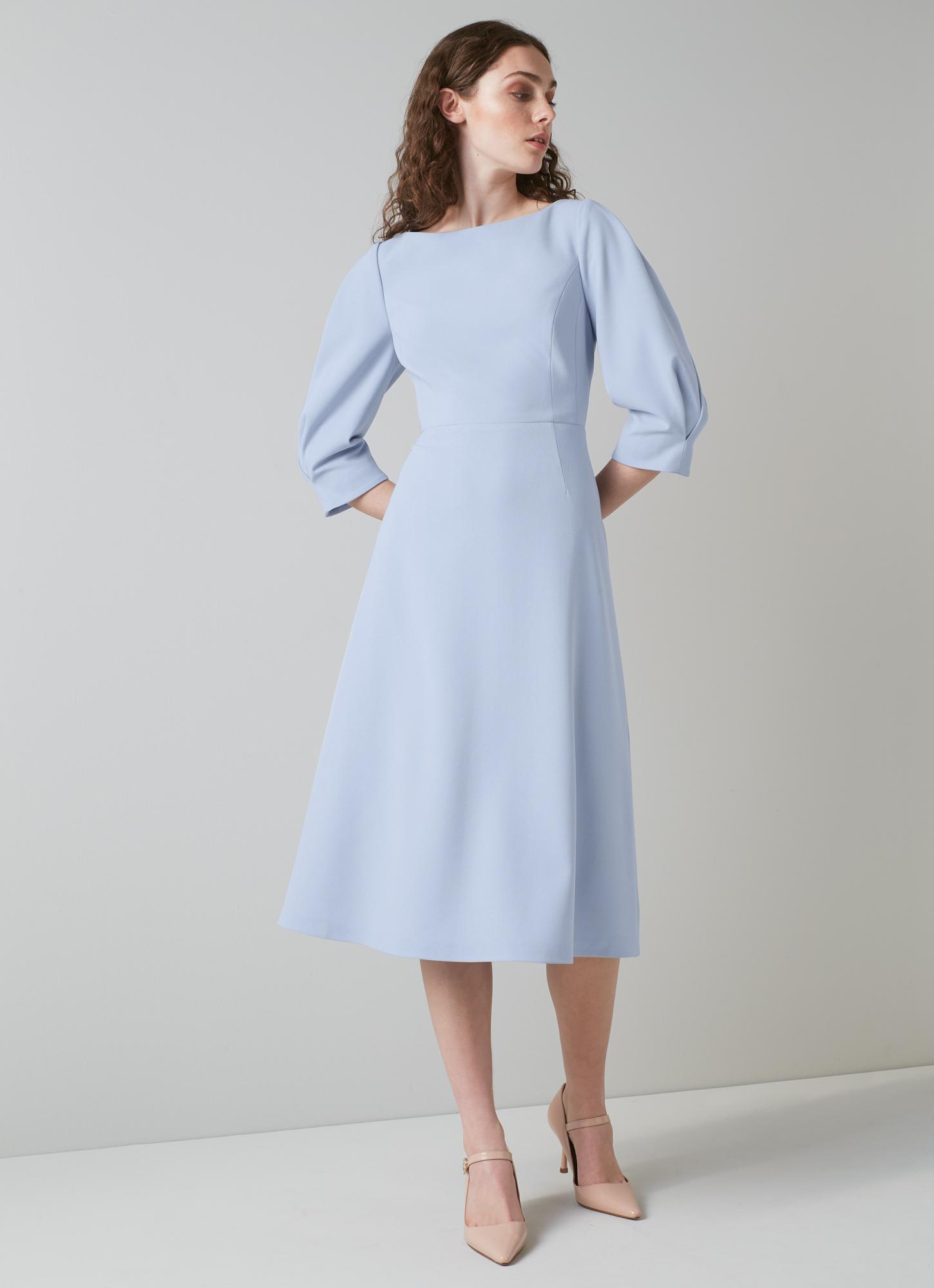fitted lace wedding dress Sapphire Bloom Sky Blue Fit & Flare Mini Dress