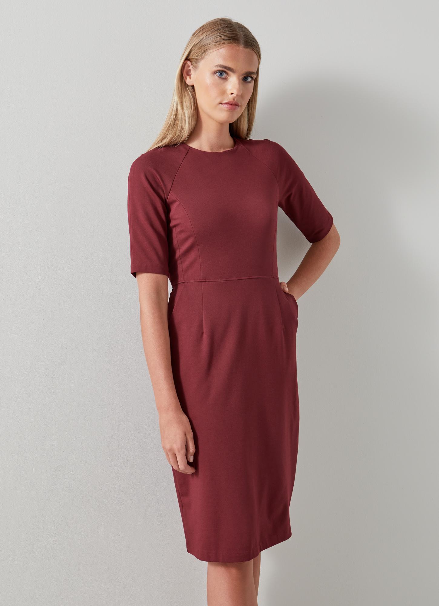 Liya Cabernet Red LENZING™ ECOVERO™ Viscose Dress | blackfriday