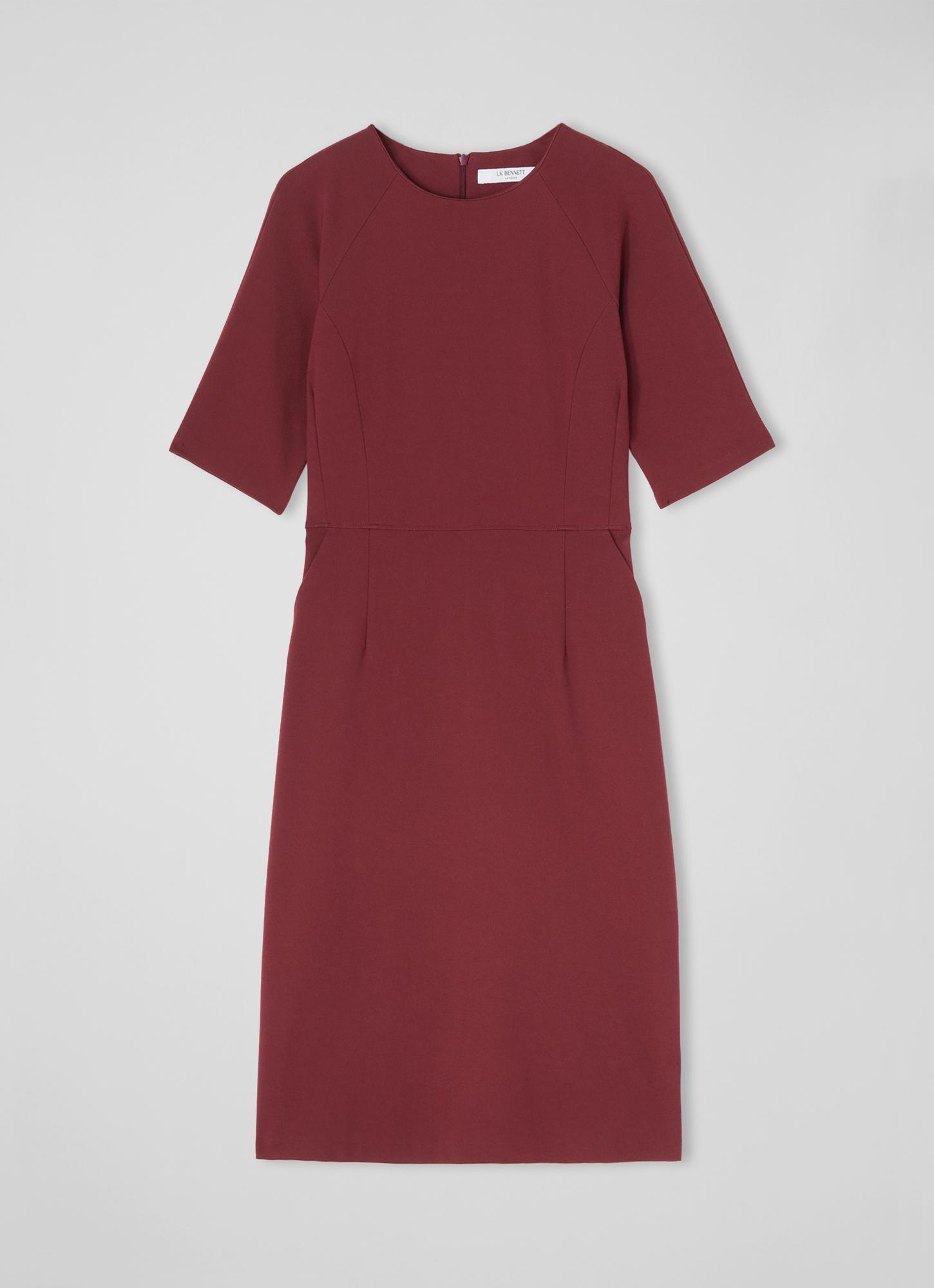 Liya Cabernet Red LENZING™ ECOVERO™ Viscose Dress | blackfriday